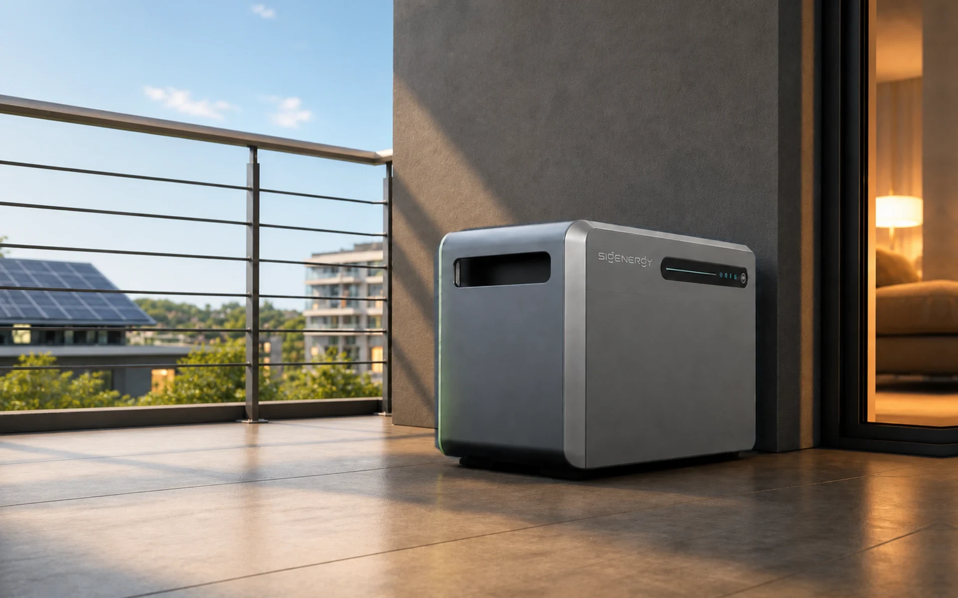 SigenMate 2700 Ultra pe un balcon urban vara